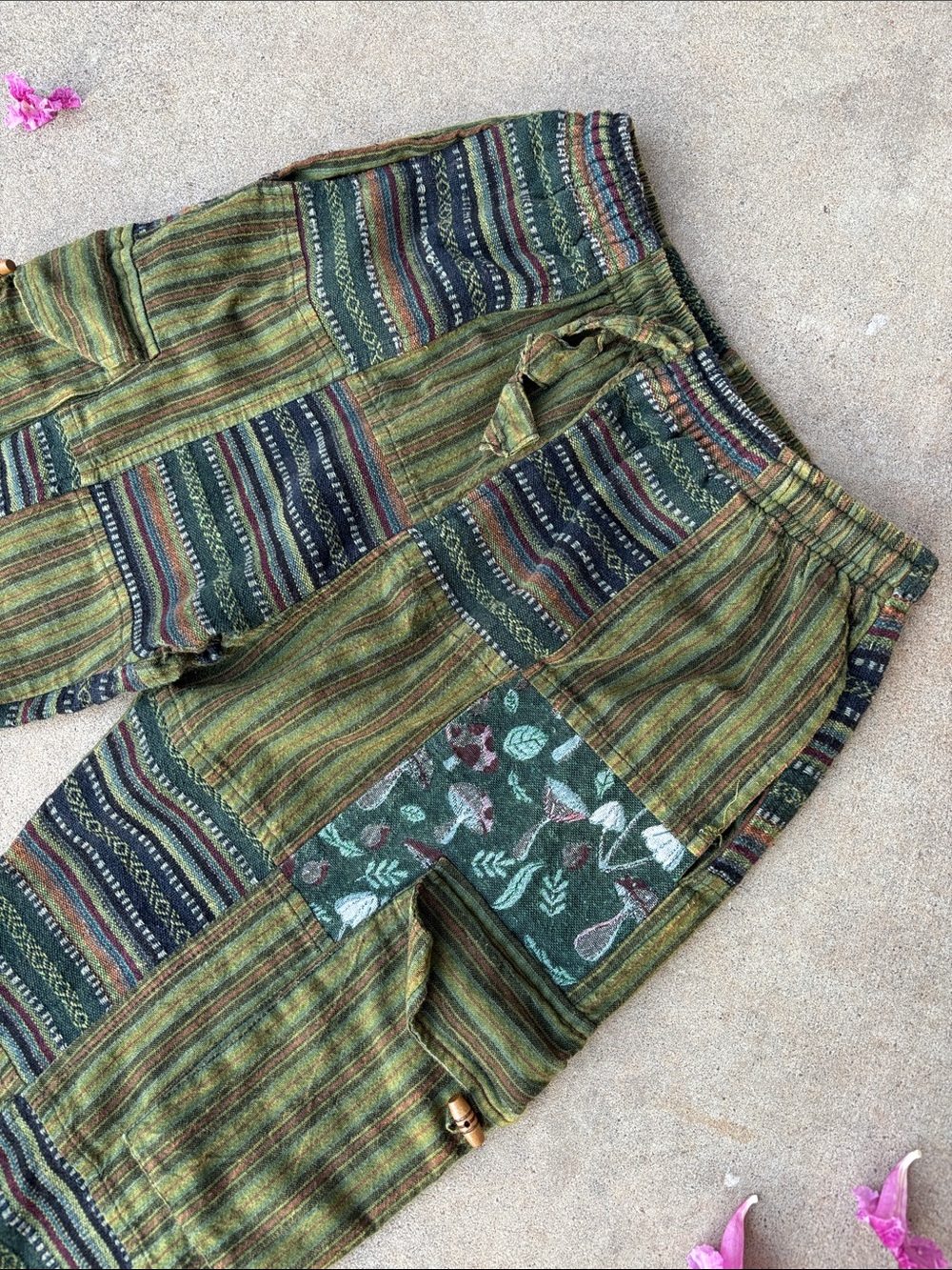 Earthbound patchwork pants! Small - Picture 2 of 7
